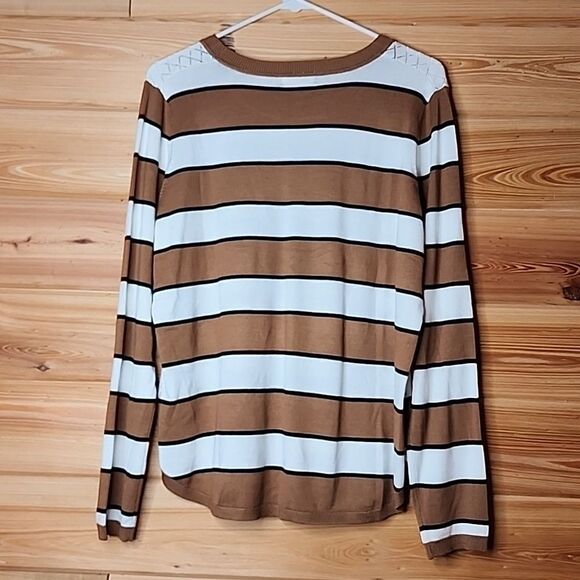 NWT LETY & ME Giada Pointelle Detail Sweater Size Large - Picture 3 of 6